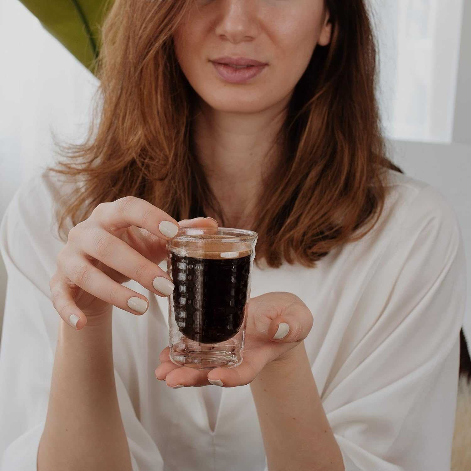 One Two Cups Gelas Sloki Kopi Double Wall Nespresso Espresso Shot Glas