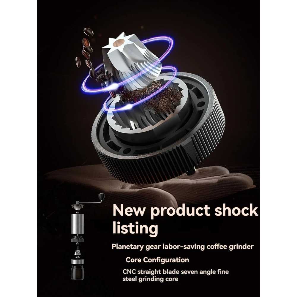 One Two Cups Alat Penggiling Kopi Manual Coffee Grinder Seven Cornered - I-88