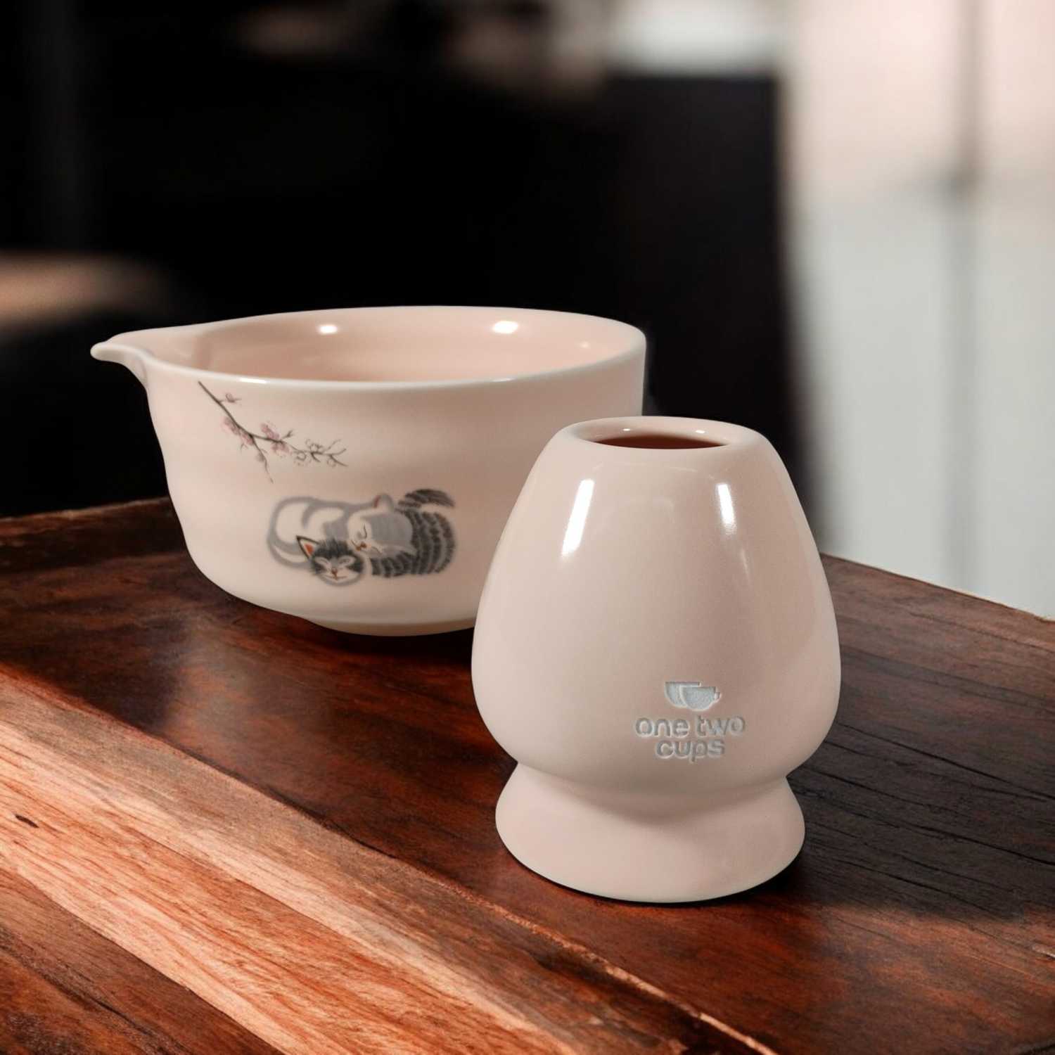 ginee_20260115150511225_7869083940.jpg One Two Cups Matcha Set Kit Chawan Chasen Chashaku Ceramic 500ml 4 PCS - CZ4