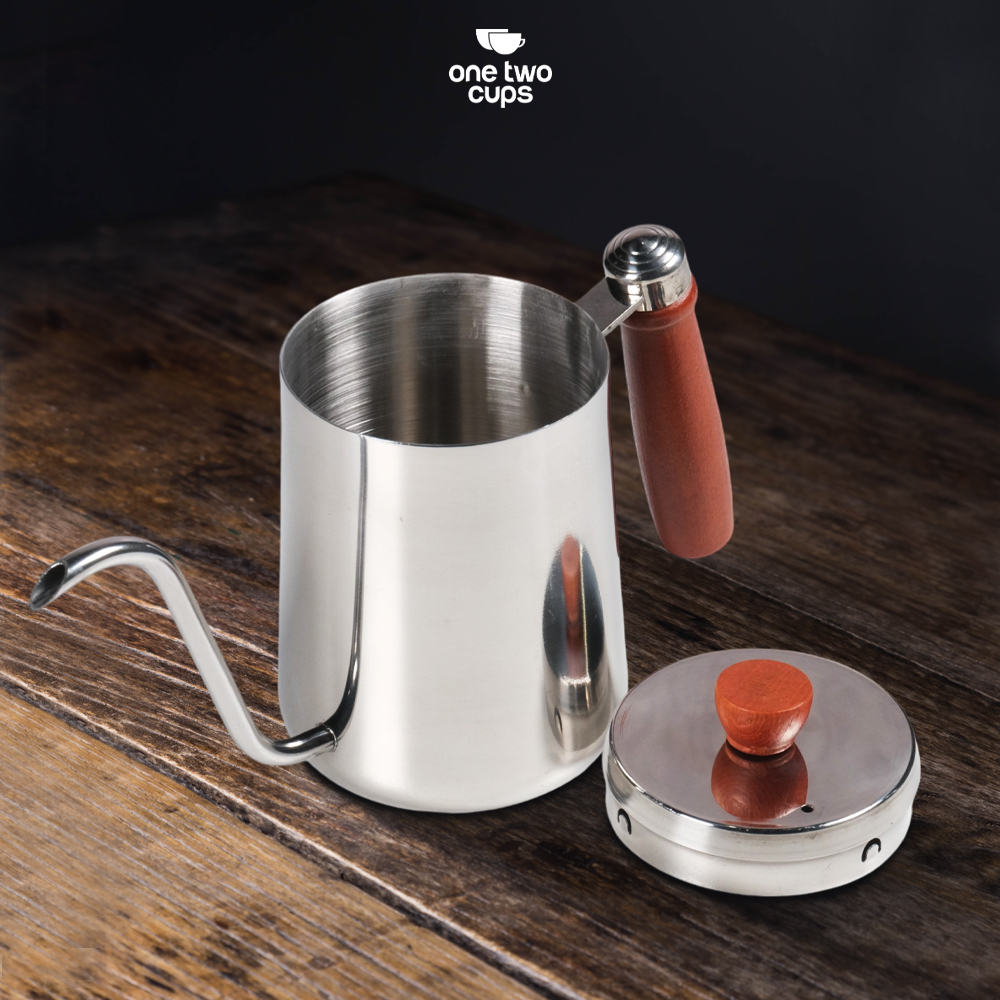 One Two Cups Teko Kopi Leher Angsa Gooseneck Pour Over Kettle 600ml - STS304