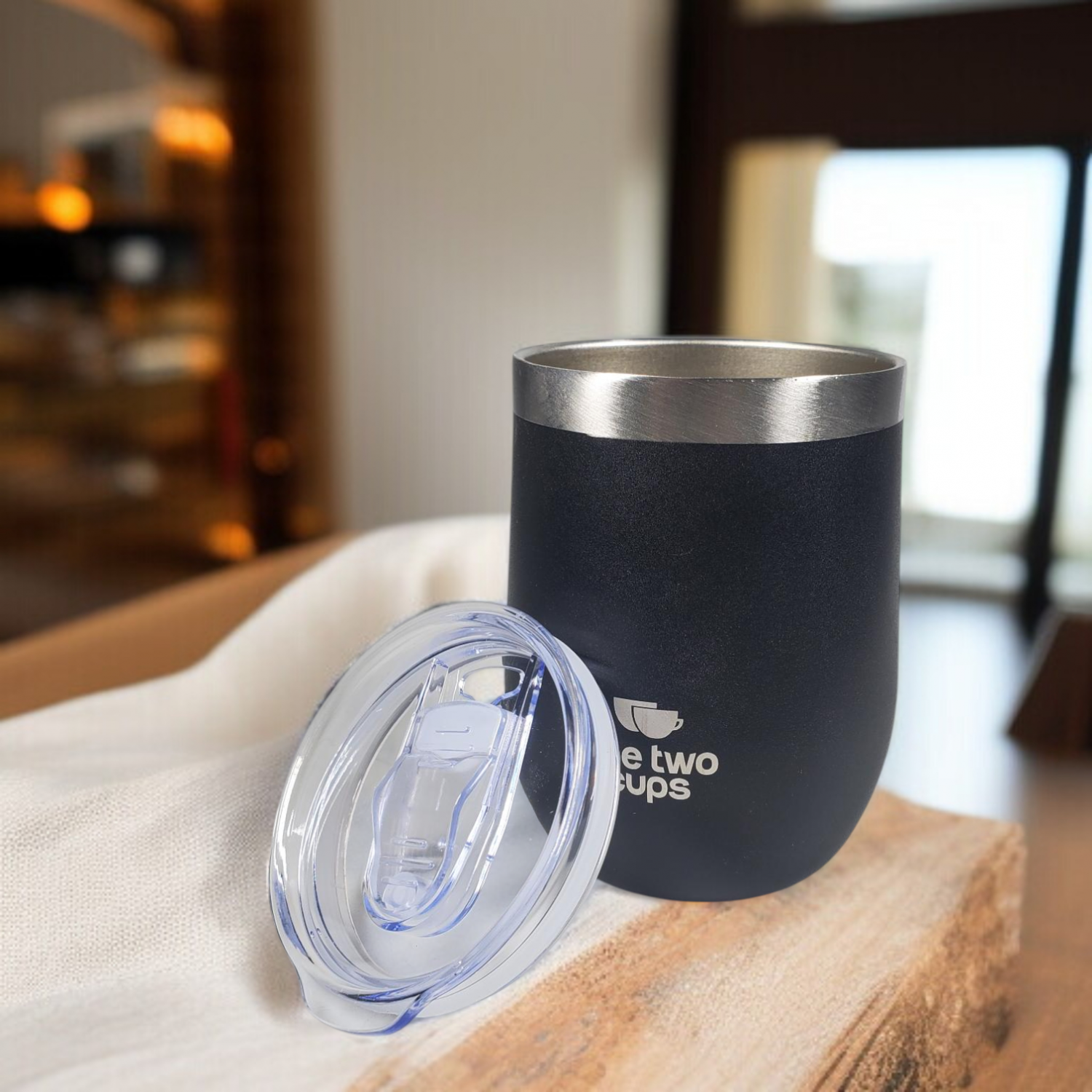 One Two Cups Gelas Tumbler Kopi Mug Egg Shaped Stainless Steel 350ml - BC123