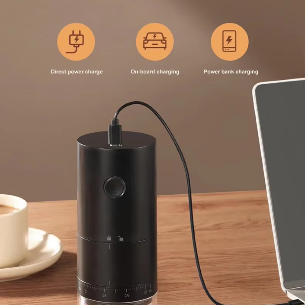 One Two Cups Penggiling Kopi Elektrik Portable Coffee Grinder 2000mAh - HB-995