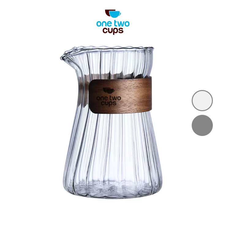 One Two Cups Teko Kopi Pour Over Coffee Server Glass Carafe 500ml - FM-5ML2
