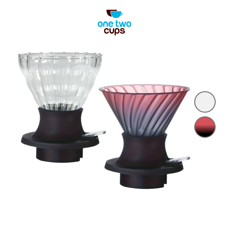 One Two Cups V60 Coffee Dripper Alat Seduh Kopi Manual Kaca 1-4 Cup - VD-40R
