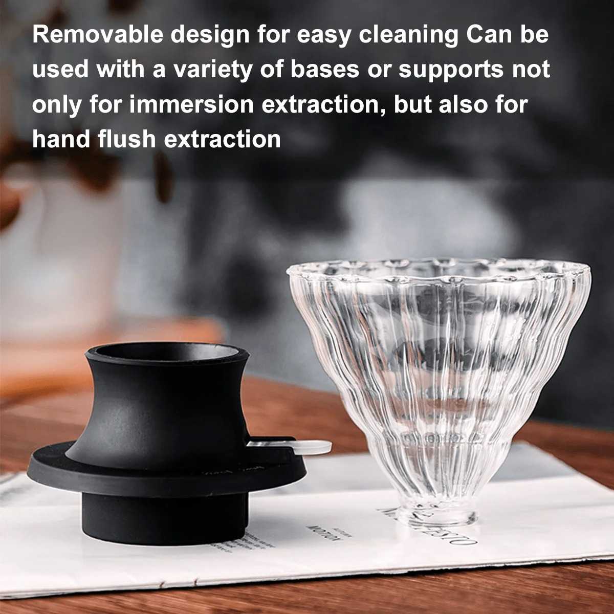 One Two Cups V60 Coffee Dripper Alat Seduh Kopi Manual Kaca 1-4 Cup - VD-40R