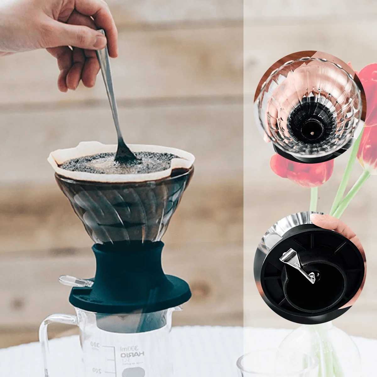 One Two Cups V60 Coffee Dripper Alat Seduh Kopi Manual Kaca 1-4 Cup - VD-40R