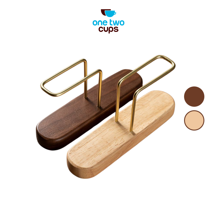 One Two Cups Coffee Filter Paper Holder Wood Tempat Kertas Filter - P-55