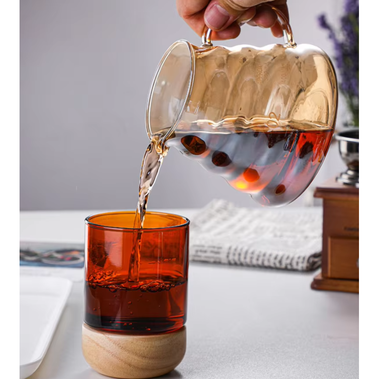One Two Cups Teko Kopi Coffee Server V60 Drip Pour Borosilicate 600ml - XGS-60