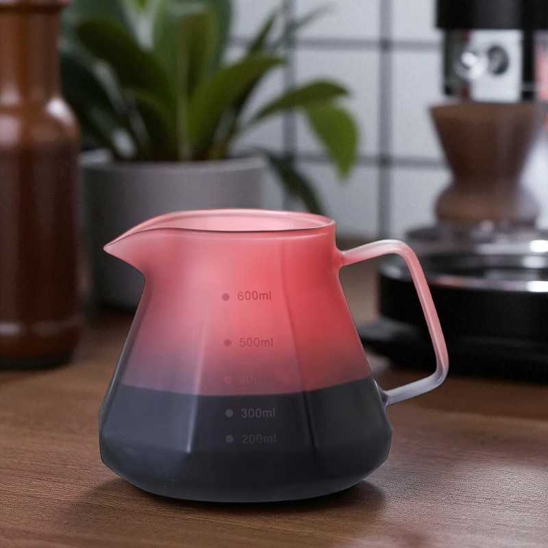 One Two Cups Teko Kopi Coffee Server V60 Drip Kaca Borosilikat 600ml - LCS38