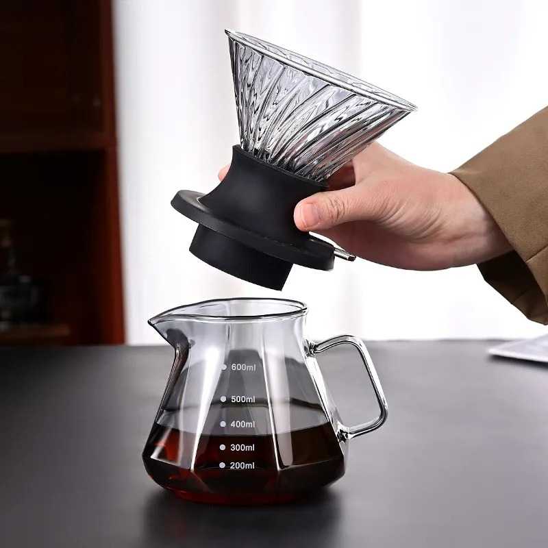 One Two Cups Teko Kopi Coffee Server V60 Drip Kaca Borosilikat 600ml - LCS38