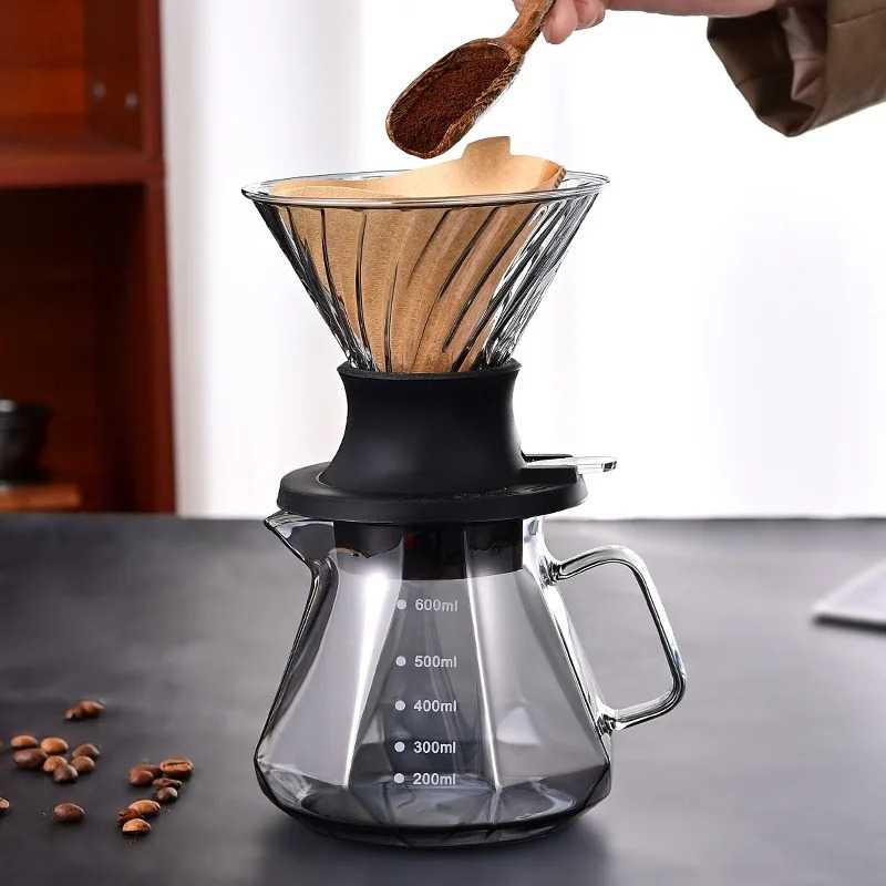 One Two Cups Teko Kopi Coffee Server V60 Drip Kaca Borosilikat 600ml - LCS38