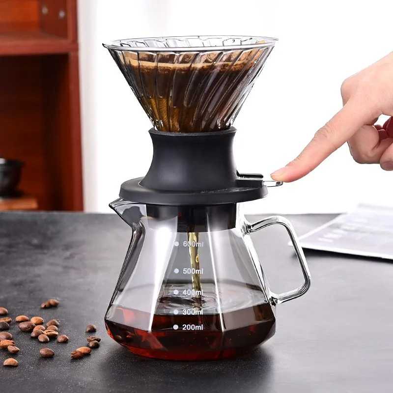 One Two Cups Teko Kopi Coffee Server V60 Drip Kaca Borosilikat 600ml - LCS38