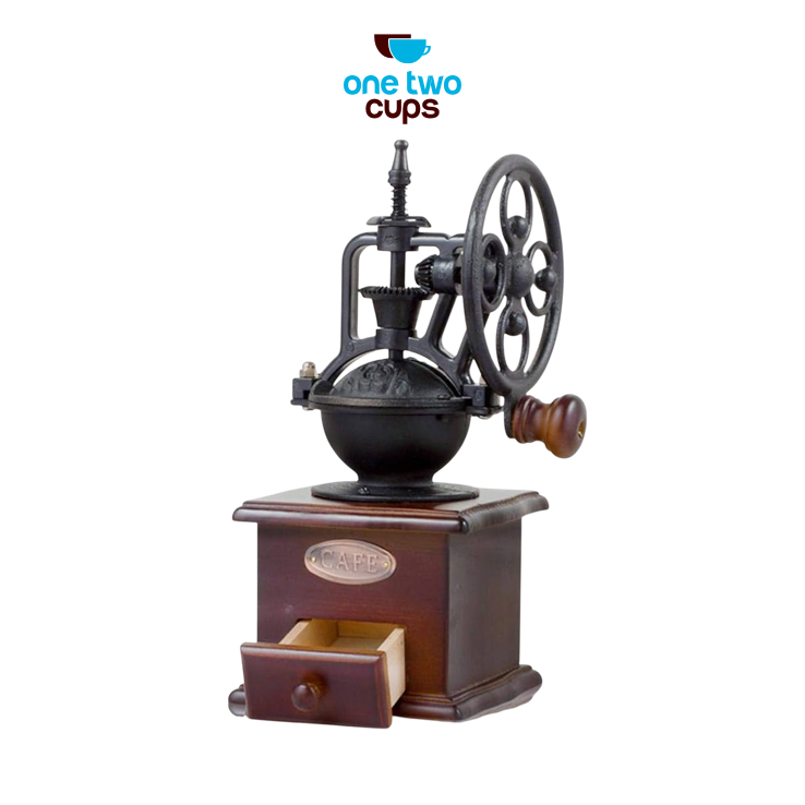 One Two Cups Alat Penggiling Kopi Manual Coffee Grinder Wood 30g - CW85532