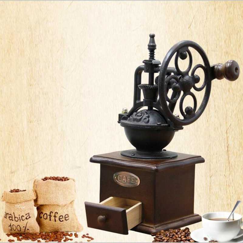 One Two Cups Alat Penggiling Kopi Manual Coffee Grinder Wood 30g - CW85532