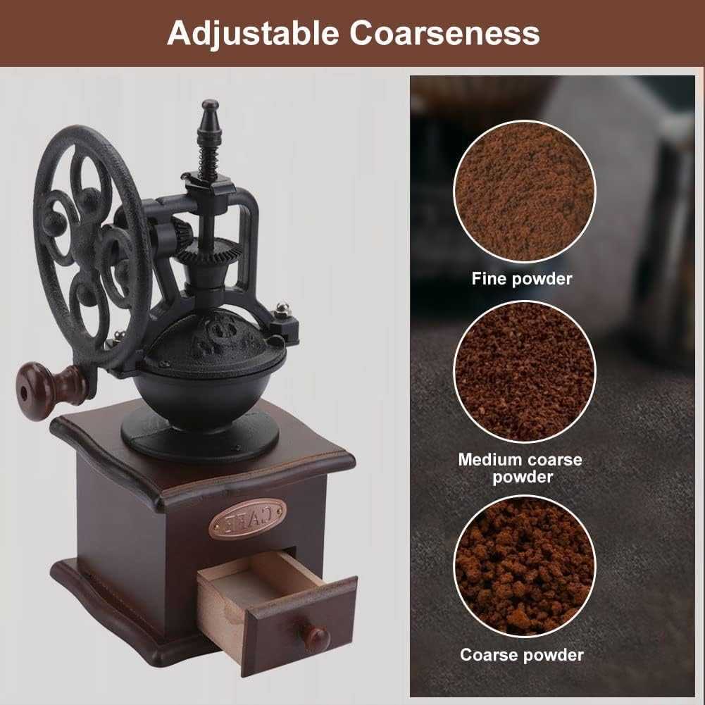 One Two Cups Alat Penggiling Kopi Manual Coffee Grinder Wood 30g - CW85532
