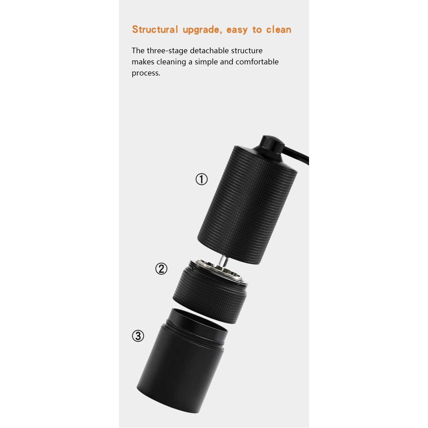 One Two Cups Alat Penggiling Kopi Manual 7 Angle Grinding Coffee CNC - 8058
