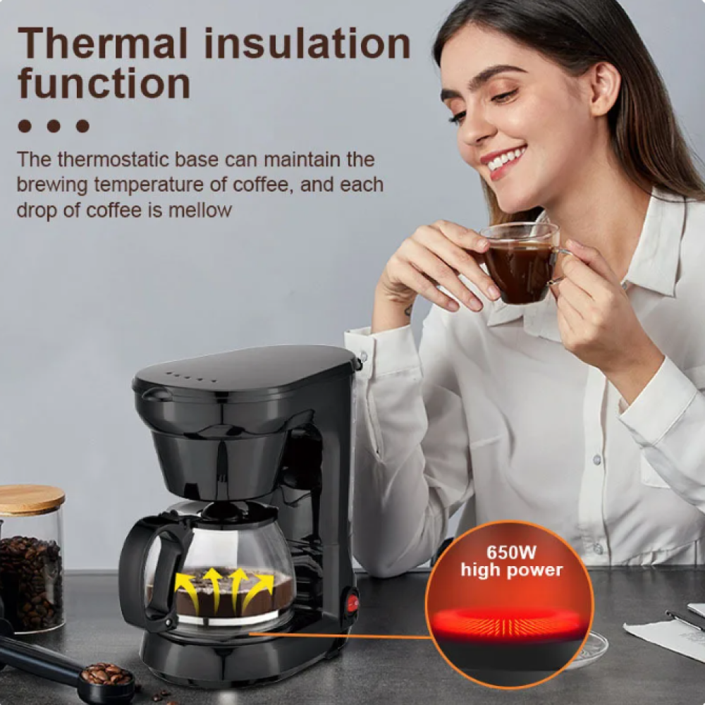 One Two Cups Mesin Kopi Espresso Semi Otomatis Drip Coffee Maker 750ml - CM-102