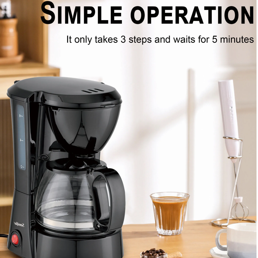 One Two Cups Mesin Kopi Espresso Semi Otomatis Drip Coffee Maker 750ml - CM-102
