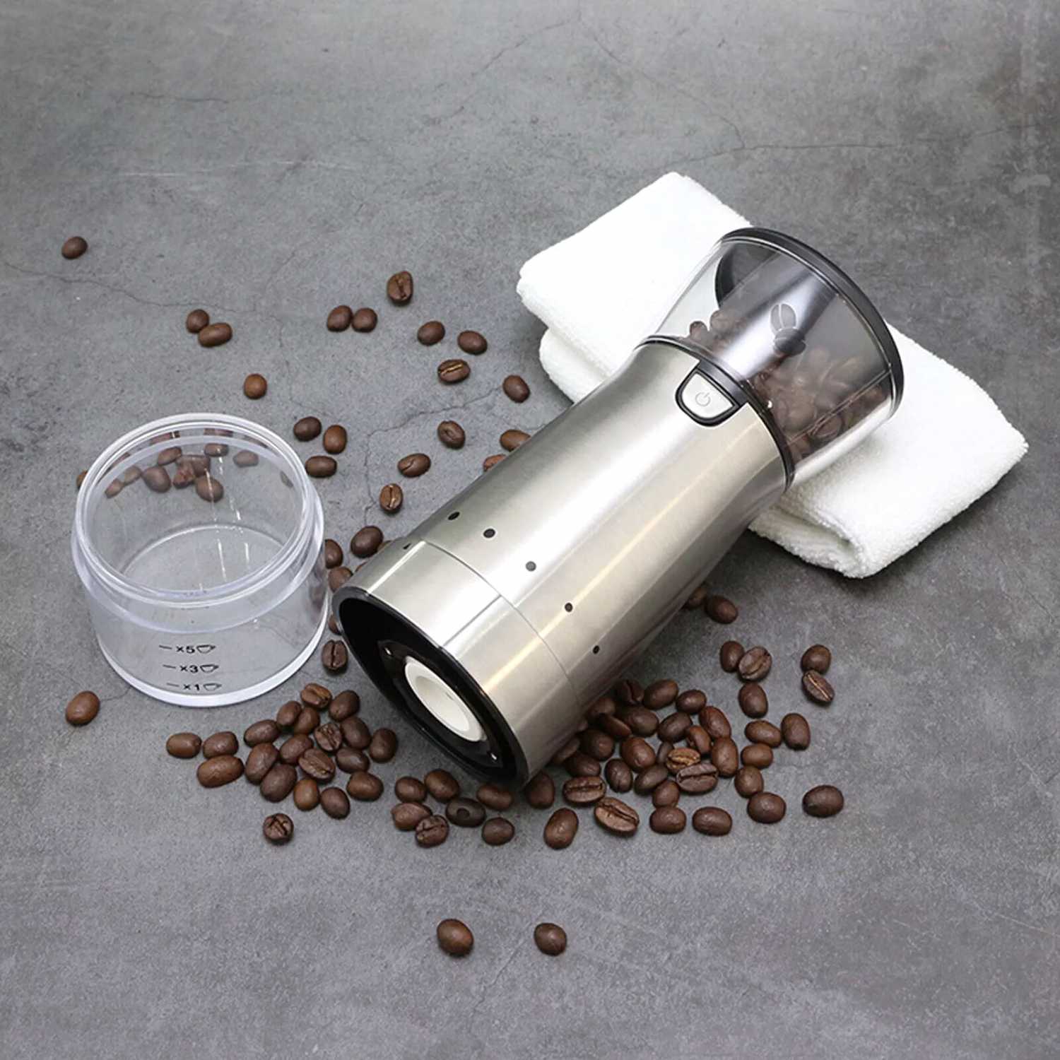 One Two Cups Alat Penggiling Kopi Elektrik Coffee Grinder 1200mAh - CRO-12