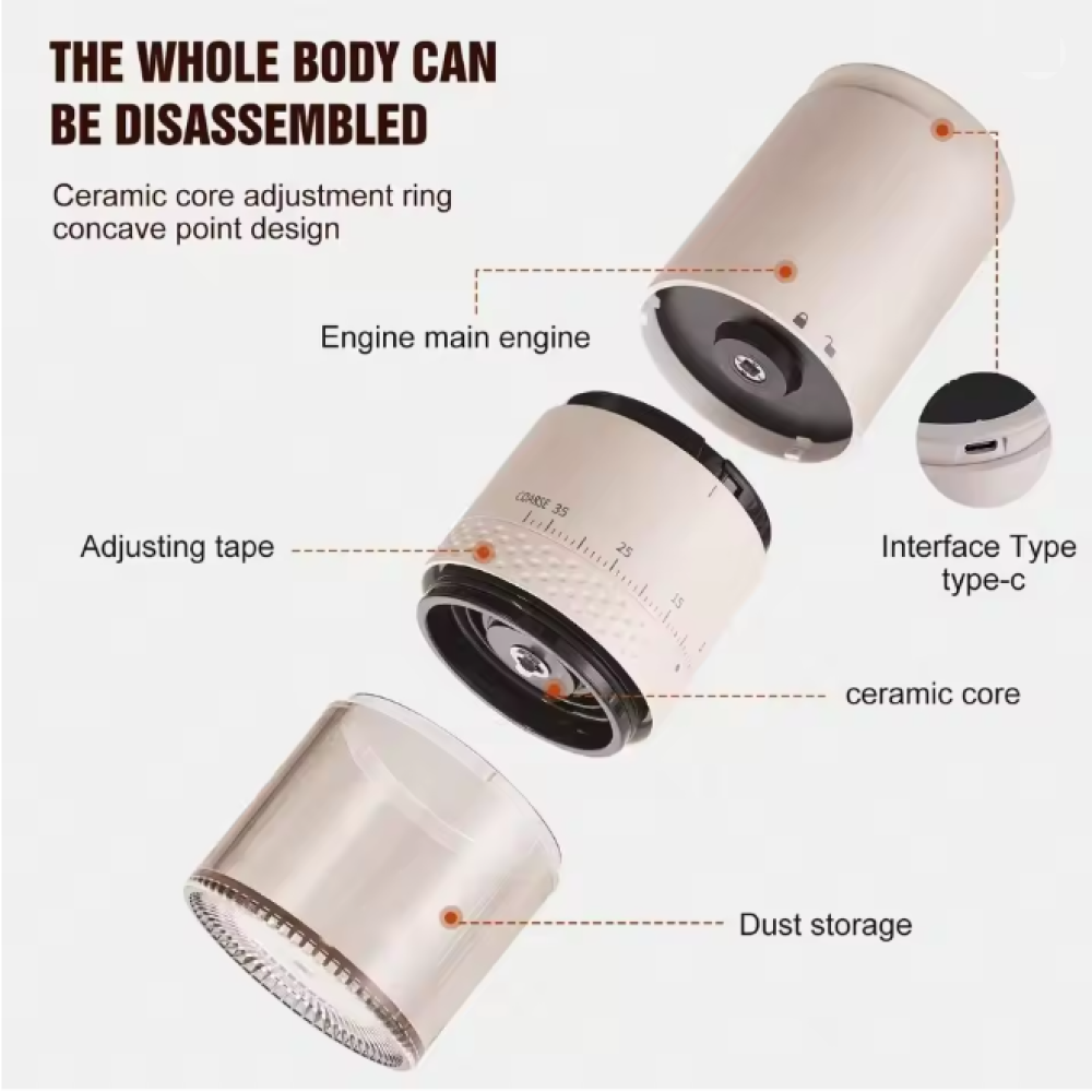 One Two Cups Penggiling Kopi Elektrik Coffee Grinder 2000mAh - HB-990