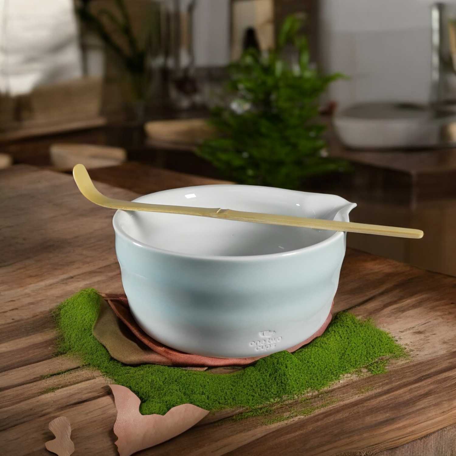 One Two Cups Matcha Set Kit Chawan Chasen Chashaku Ceramic 500ml 4 PCS - CZ3