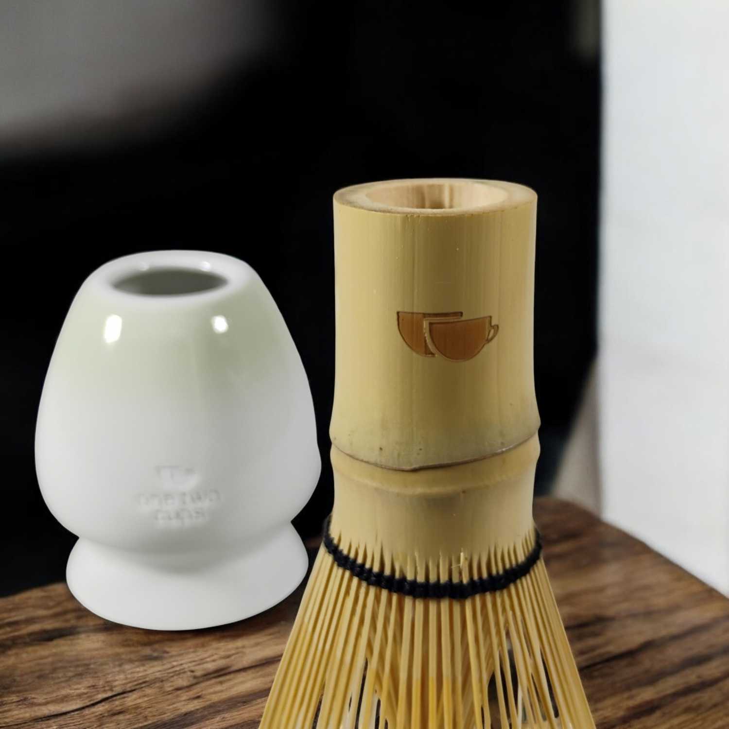 ginee_20260115153621208_1590231864.jpg One Two Cups Matcha Set Kit Chasen Whisk Stand Chashaku Spoon 4 PCS - NA-712