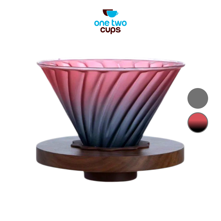 One Two Cups V60 Coffee Dripper Alat Seduh Kopi Manual Kaca 1-4 Cup - SD-8106