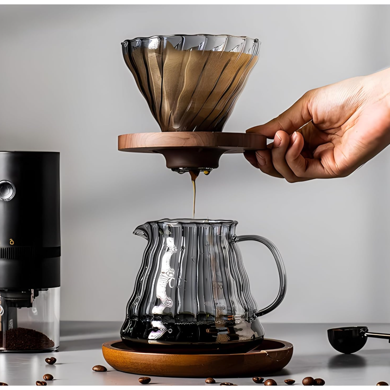 One Two Cups V60 Coffee Dripper Alat Seduh Kopi Manual Kaca 1-4 Cup - SD-8106