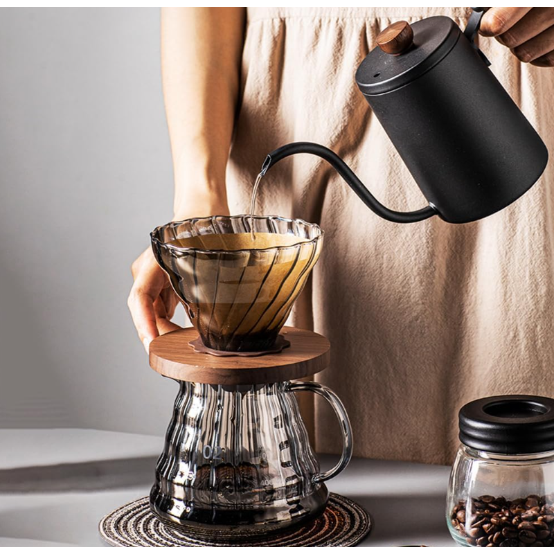 One Two Cups V60 Coffee Dripper Alat Seduh Kopi Manual Kaca 1-4 Cup - SD-8106