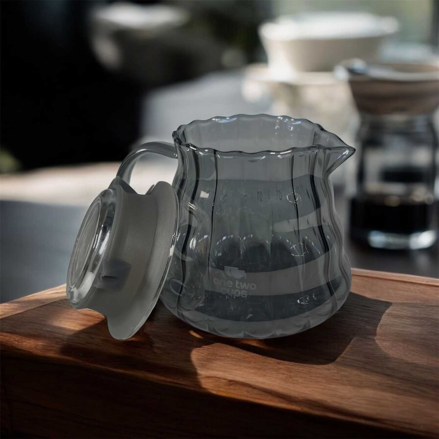 One Two Cups Teko Kopi Coffee Server V60 Drip Pour Over Borosilicate - XGS-36/60/80