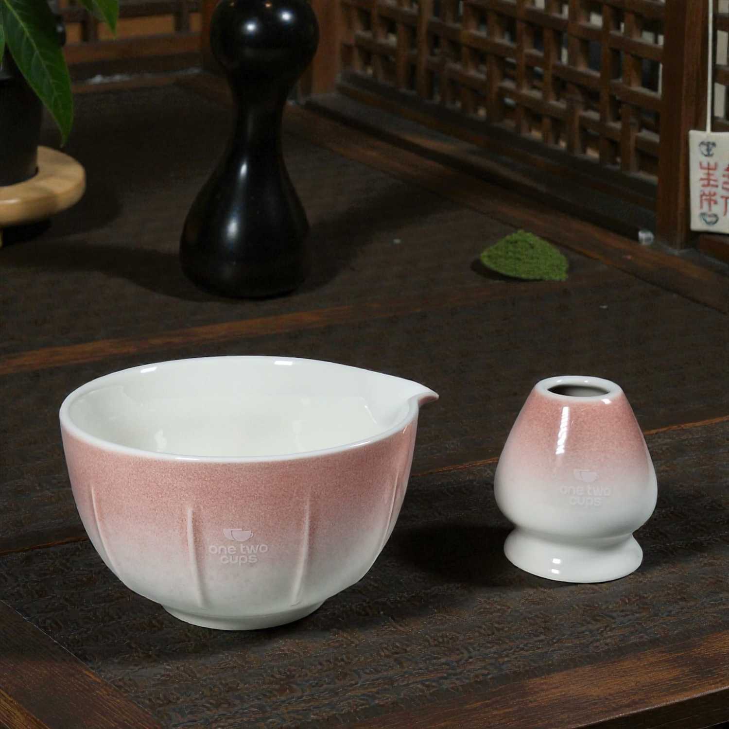 ginee_20260216151946560_4259131855.jpg One Two Cups Mangkuk Chawan Chasen Stand Japanese Matcha Bowl 420ml