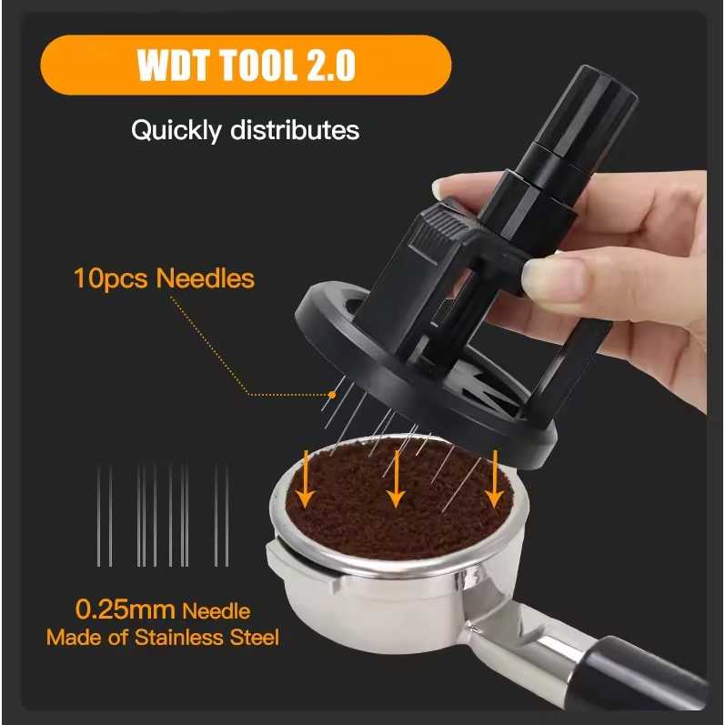 ginee_20260216152120861_7458317171.jpg One Two Cups Stirrer Distribusi Kopi Espresso WDT Barista 10 Needle - AK-325