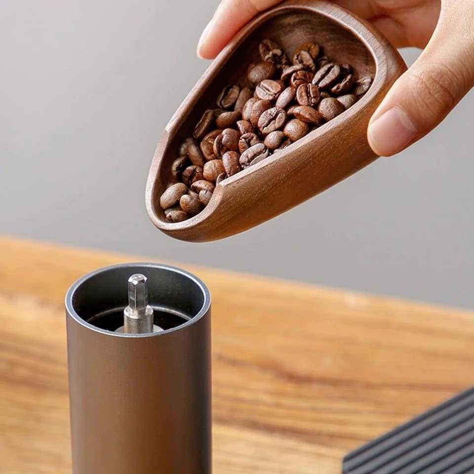 One Two Cups Coffee Dosing Tray Mangkok Takar Biji Kopi Walnut Wood - OX10