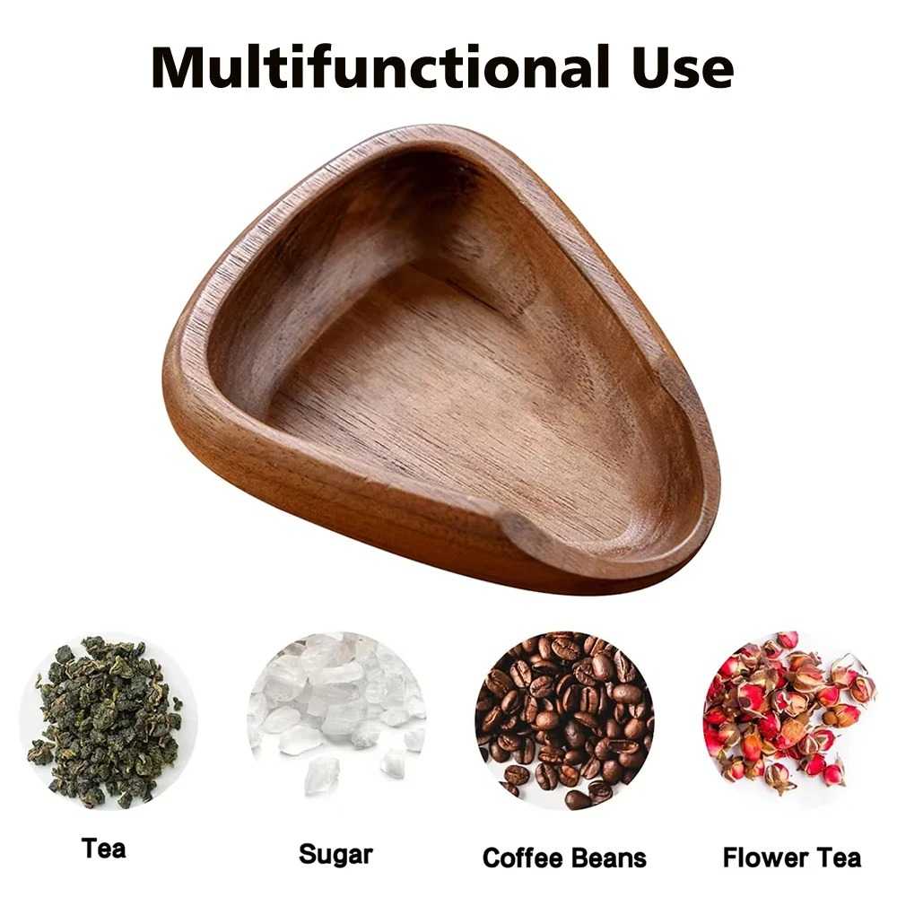 One Two Cups Coffee Dosing Tray Mangkok Takar Biji Kopi Walnut Wood - OX10