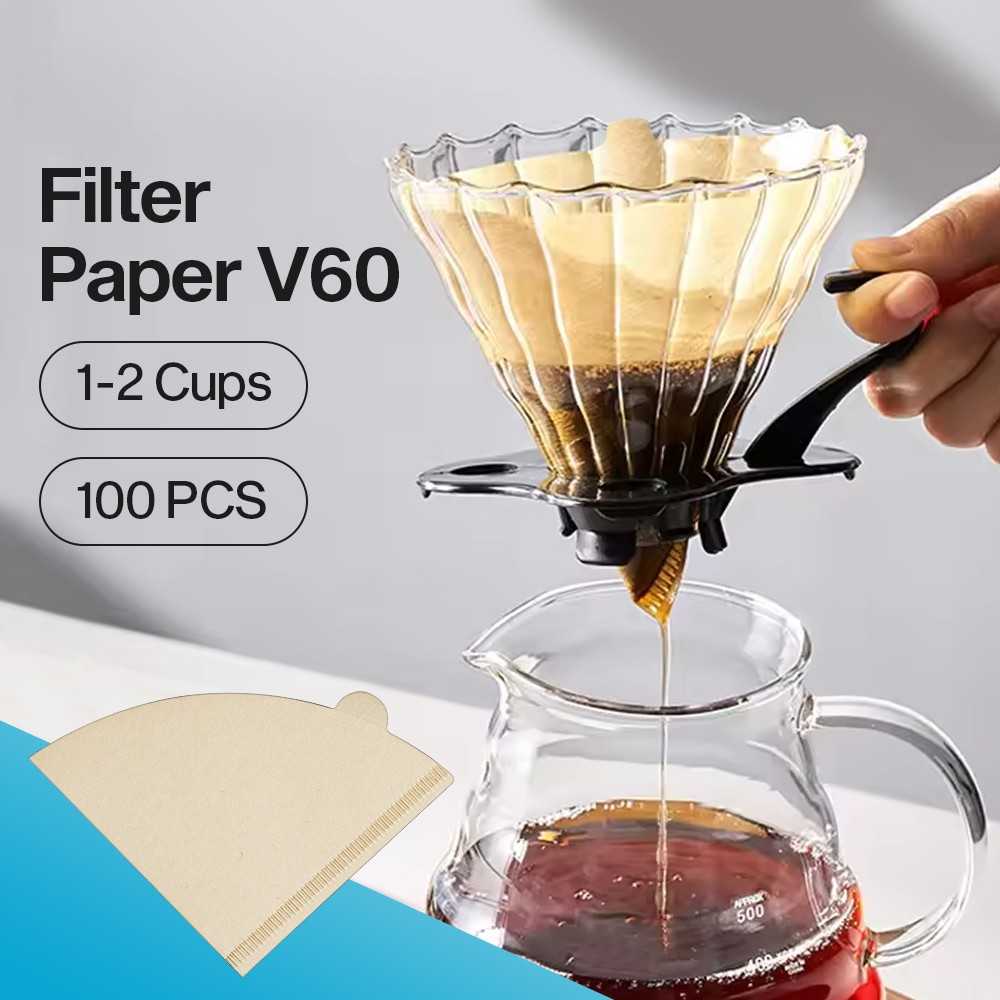 ginee_20260216152548153_6746864882.jpg One Two Cups Kertas Saringan Kopi Filter Paper V60 1-2Cups 100 PCS - V01