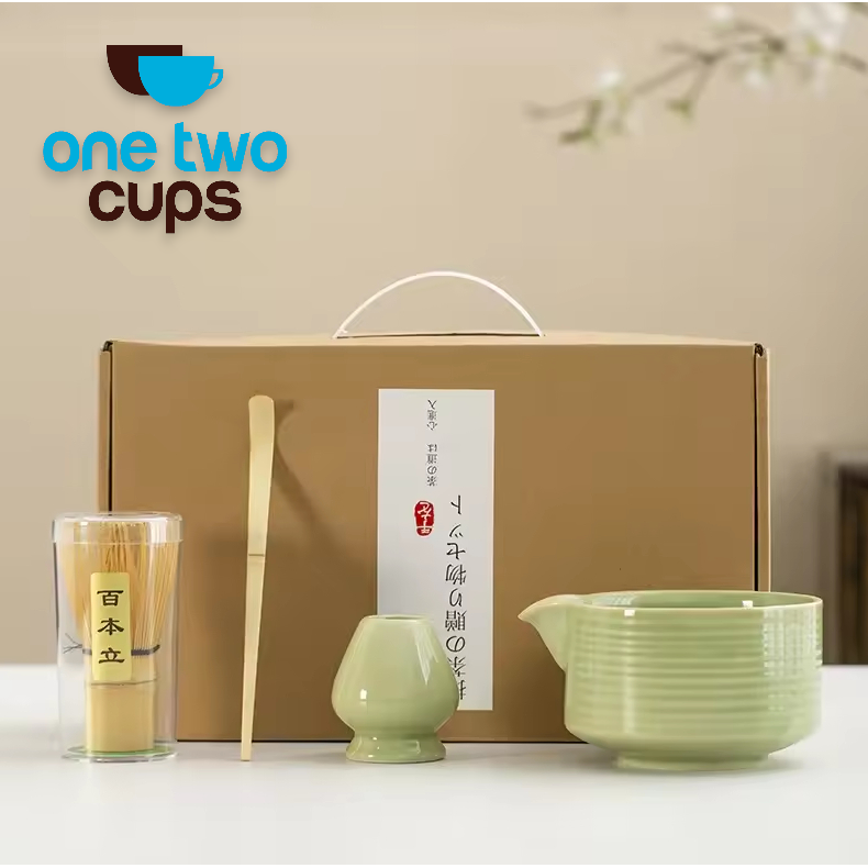 ginee_20260216153241639_2852587570.png One Two Cups Matcha Set Chawan Chasen Stand Chashaku Ceramic 500ml - CZ2