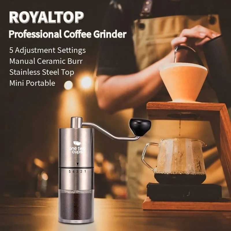 One Two Cups Penggiling Kopi Manual Coffee Grinder Adjustable Portable - D-11