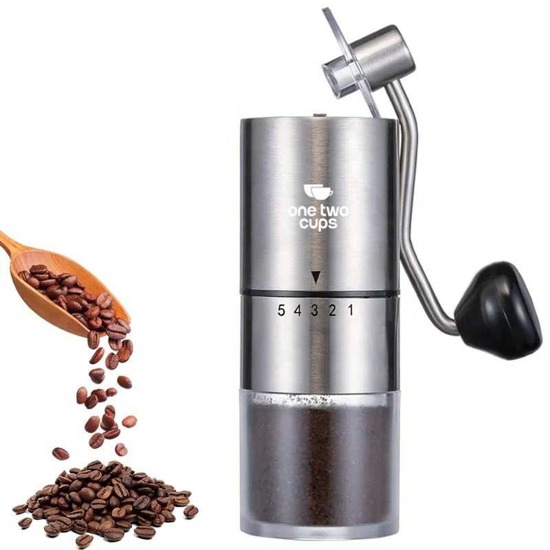 One Two Cups Penggiling Kopi Manual Coffee Grinder Adjustable Portable - D-11