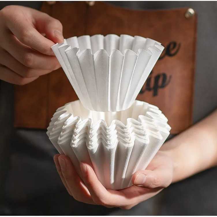 One Two Cups Kertas Saringan Kopi Wave Filter Paper V60 1-4 Cup 50 PCS - W04