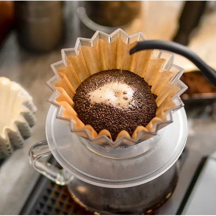 One Two Cups Kertas Saringan Kopi Wave Filter Paper V60 1-4 Cup 50 PCS - W04