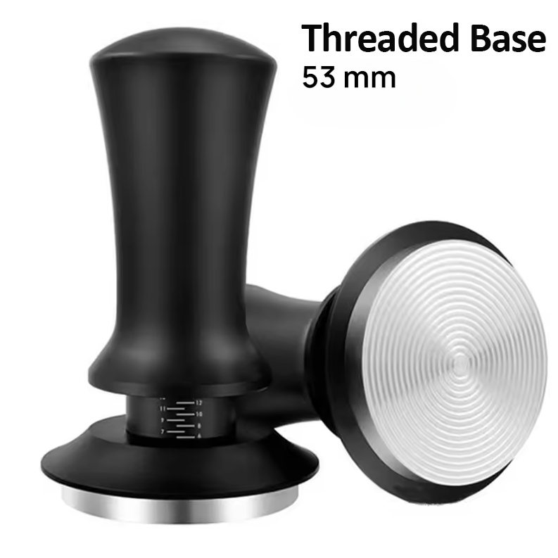 One Two Cups Tamper Kopi Espresso Barista Threaded Base Stainless 304 - JN-24