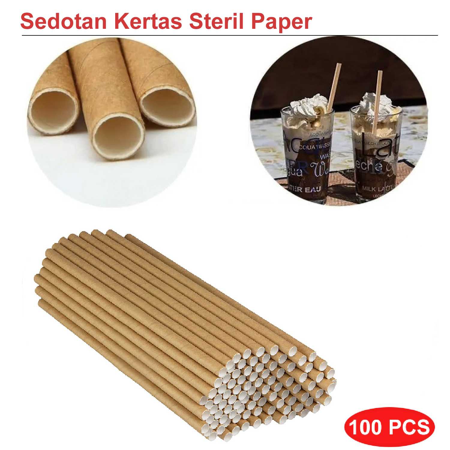ginee_20260216153600380_5914127778.jpg One Two Cups Sedotan Kertas Bungkus Eco Paper Straw 6x197mm 100 PCS - QW95