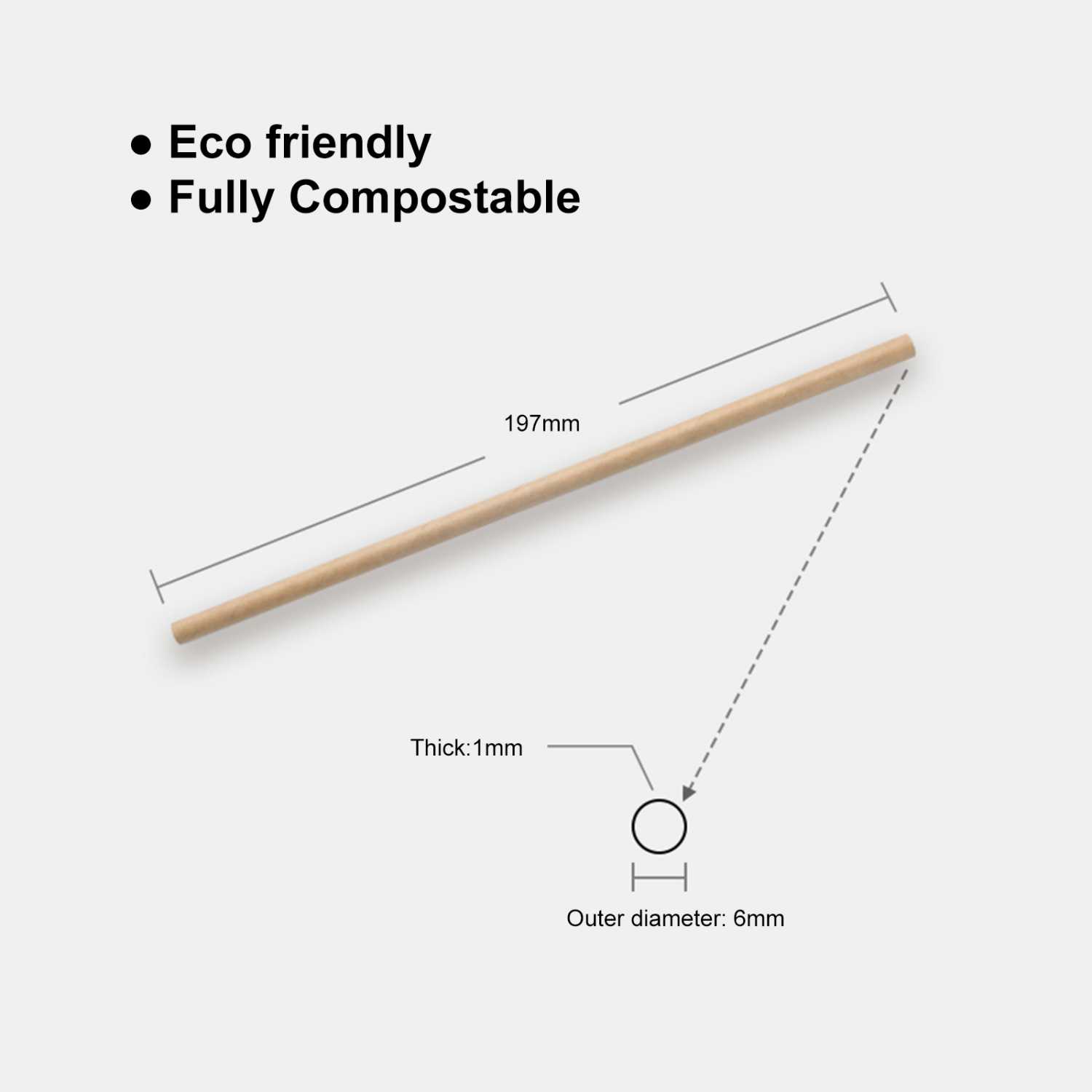 ginee_20260216153600641_5170766903.jpg One Two Cups Sedotan Kertas Bungkus Eco Paper Straw 6x197mm 100 PCS - QW95