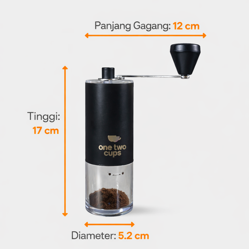 One Two Cups Alat Penggiling Kopi Manual Coffee Grinder Ceramic Core - 4011
