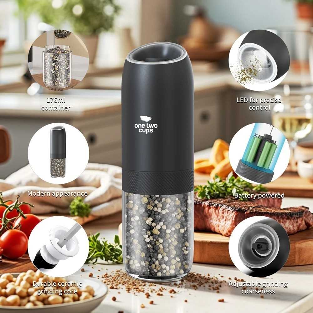 ginee_20260226162713823_1843940442.jpg One Two Cups Alat Penggiling Lada Elektrik Spice Grinder Automatic - KYMQ-61B