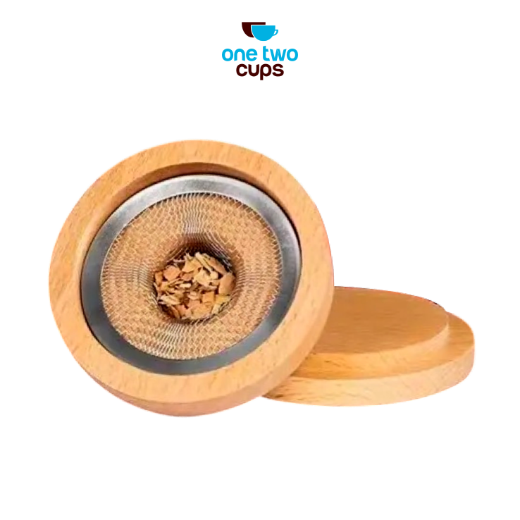 One Two Cups Set Alat Pengasap Cocktail Wooden Smoker Kit with 5 Chips - SK-300