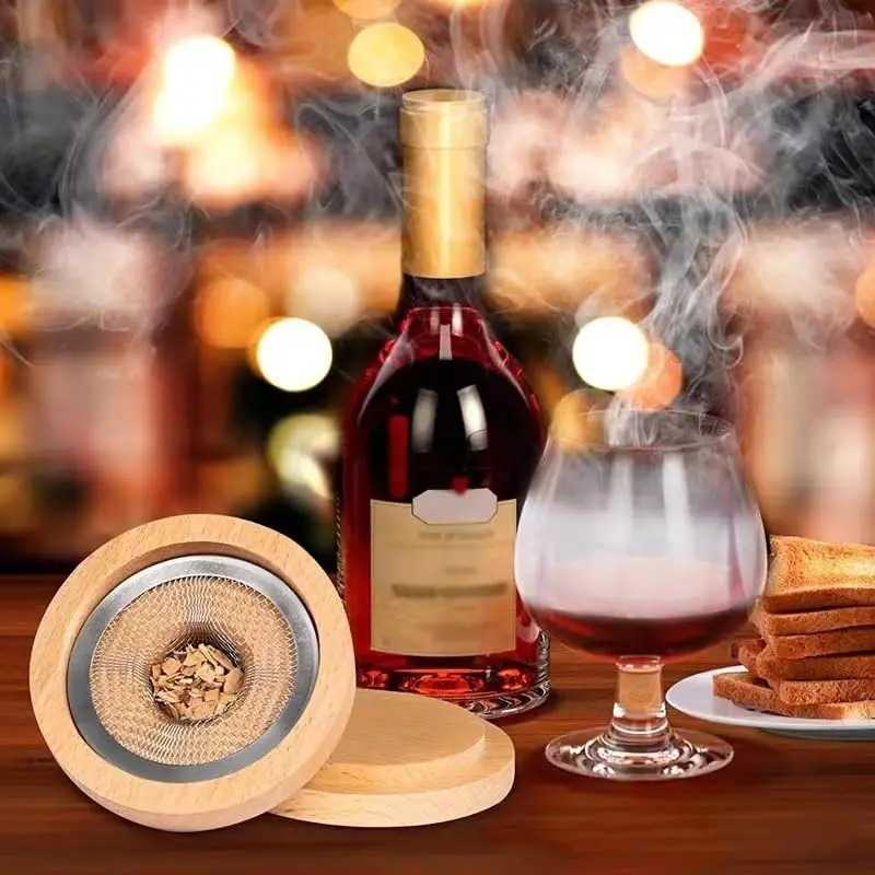 One Two Cups Set Alat Pengasap Cocktail Wooden Smoker Kit with 5 Chips - SK-300