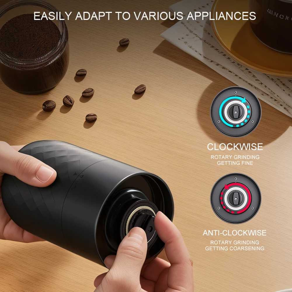 One Two Cups Alat Penggiling Kopi Elektrik Coffee Grinder 1800mAh - KMDJ-3A