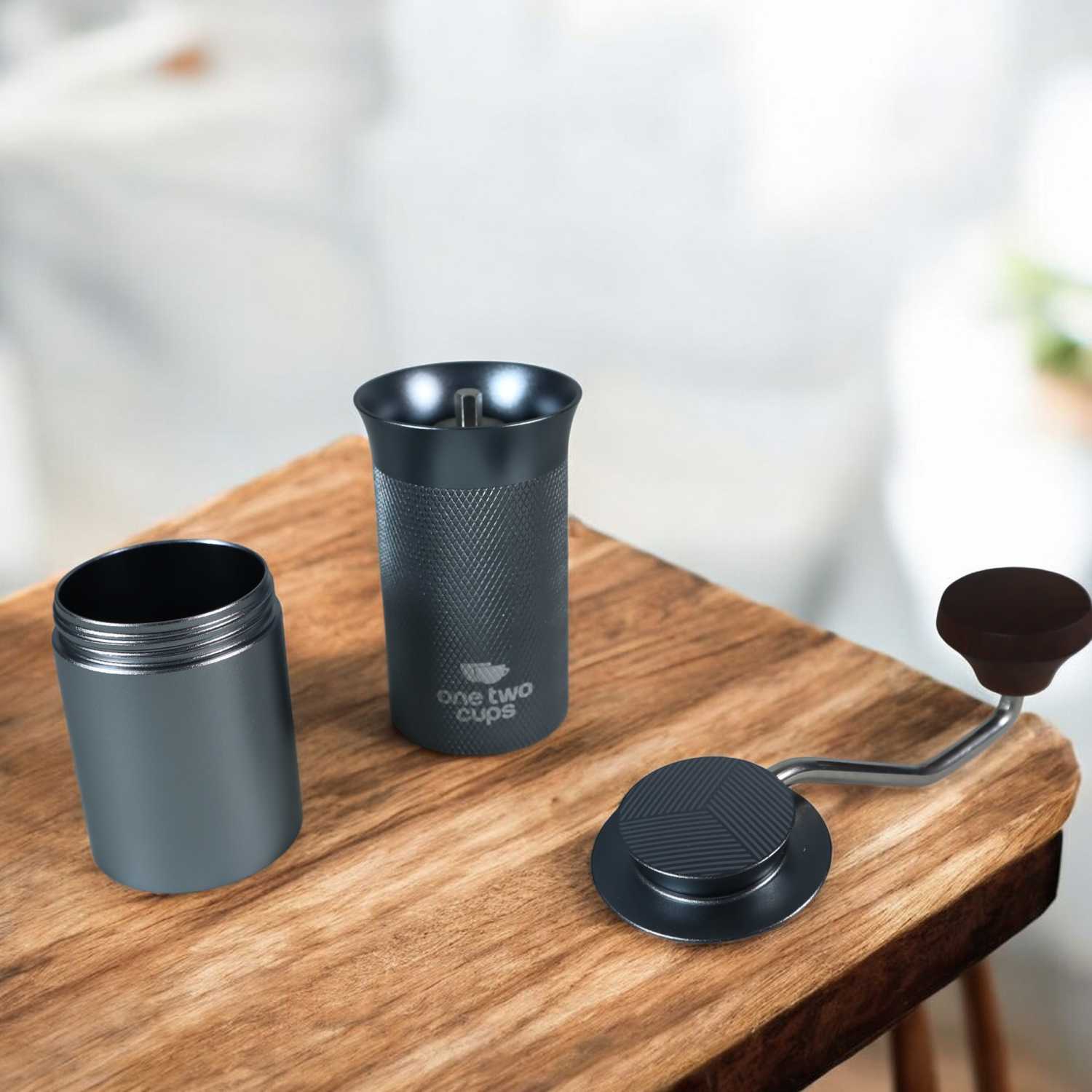 One Two Cups Penggiling Kopi Manual Coffee Grinder Stainless Steel 420 - X1