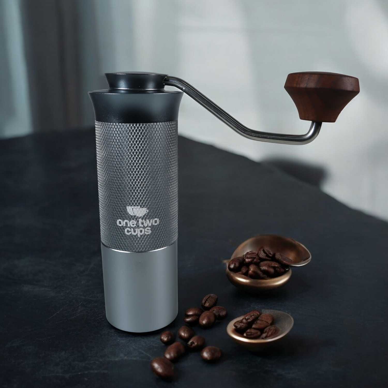 One Two Cups Penggiling Kopi Manual Coffee Grinder Stainless Steel 420 - X1